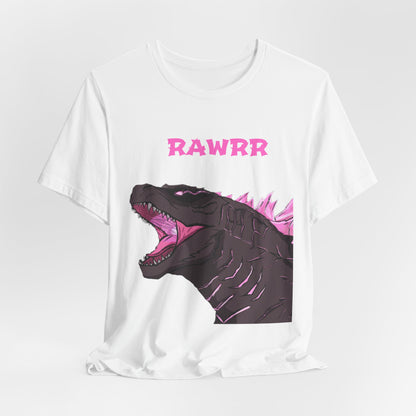 Rawrr Pink Godzilla T‑Shirt — Cute Monster Dino Tee