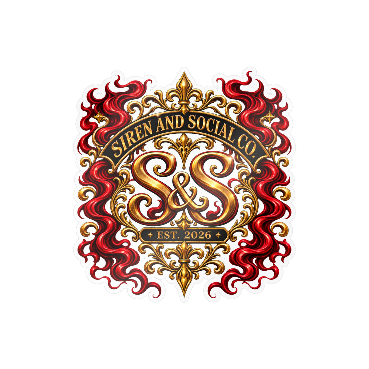 Siren and Social Co Logo Kiss-Cut Vinyl Decals