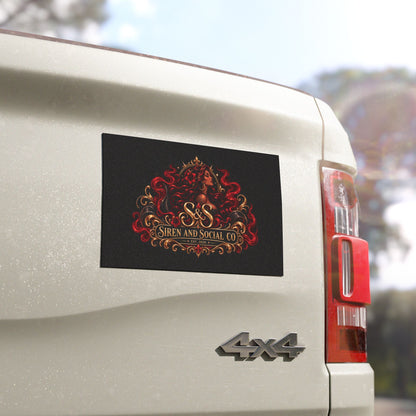 Car Magnet — Siren and Social Co. Logo Emblem (Red Siren Crest)