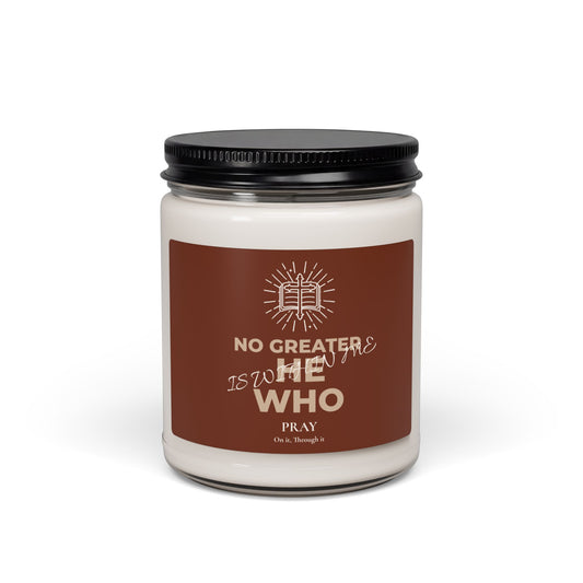 Candle — "No Greater He Who" 9oz Scented Soy Candle