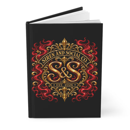 Hardcover Journal — Siren and Social Co. Gold & Red Emblem (Lined)