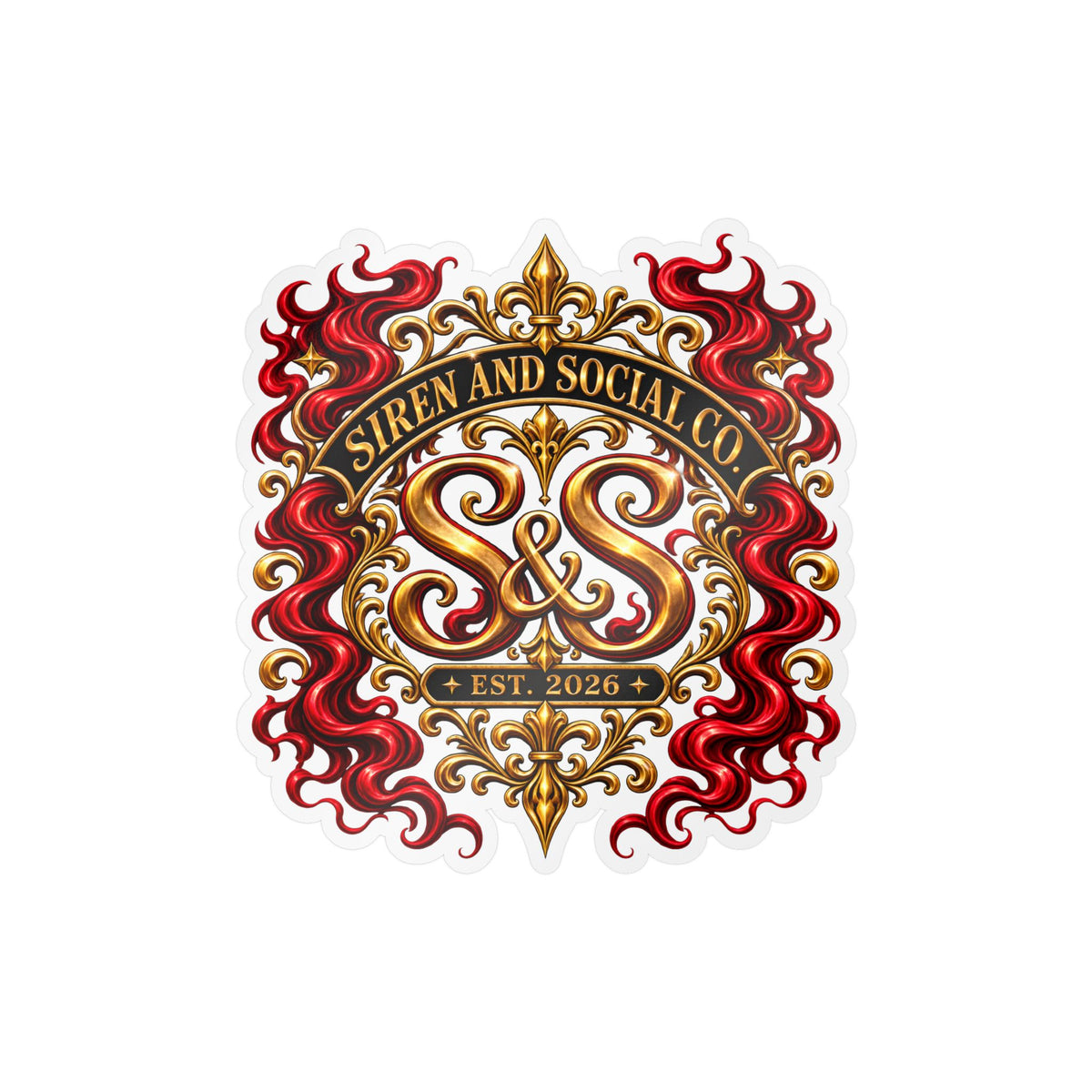Siren and Social Co Logo Kiss-Cut Vinyl Decals