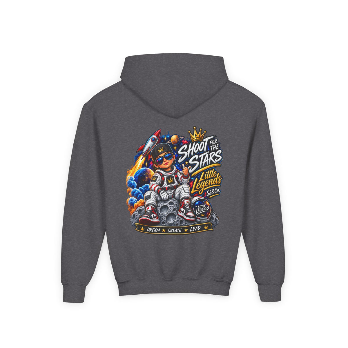'Shoot for the Stars' Little Legends Graphic Hooded Sweatshirt