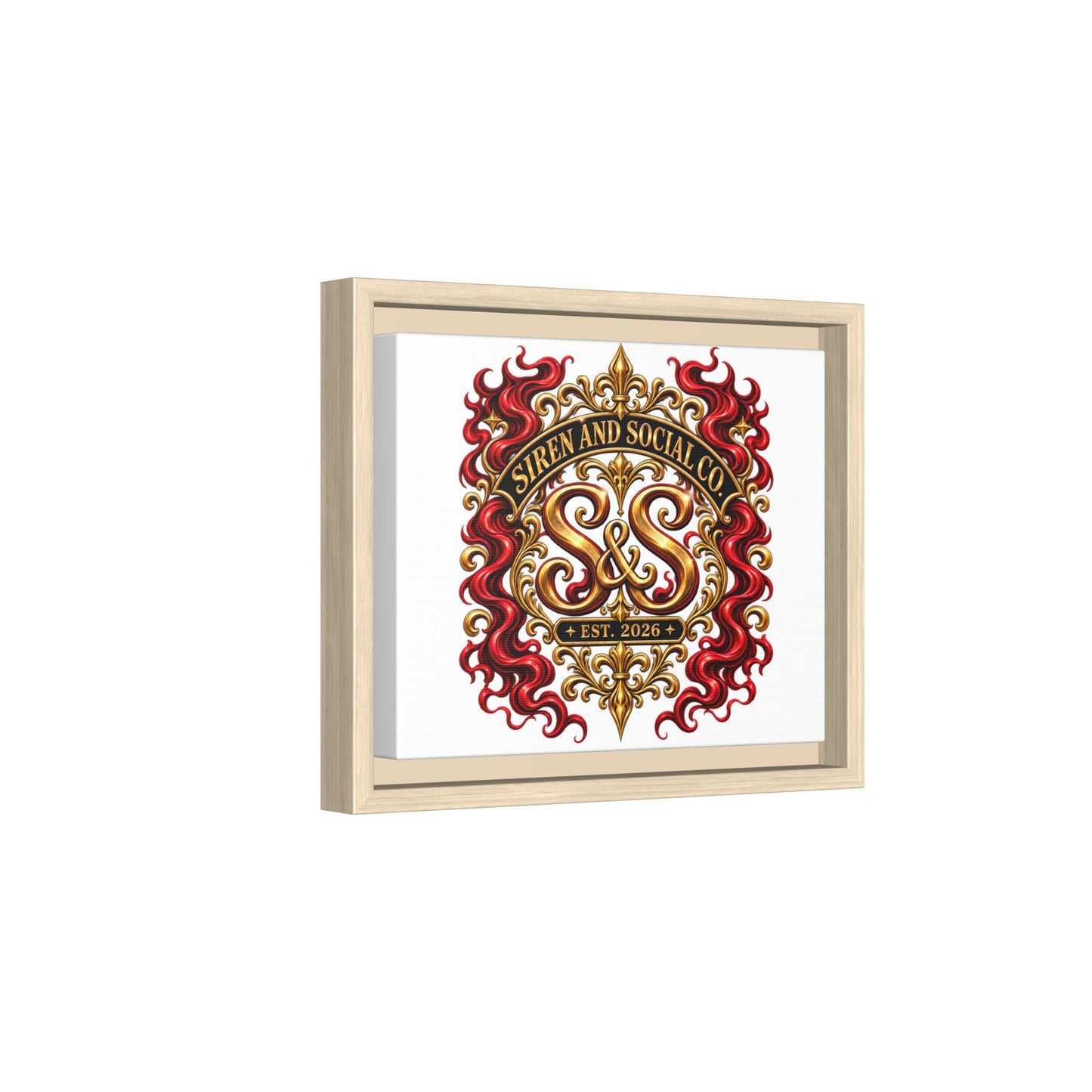 Siren & Social Co. Emblem Matte Canvas (Framed)