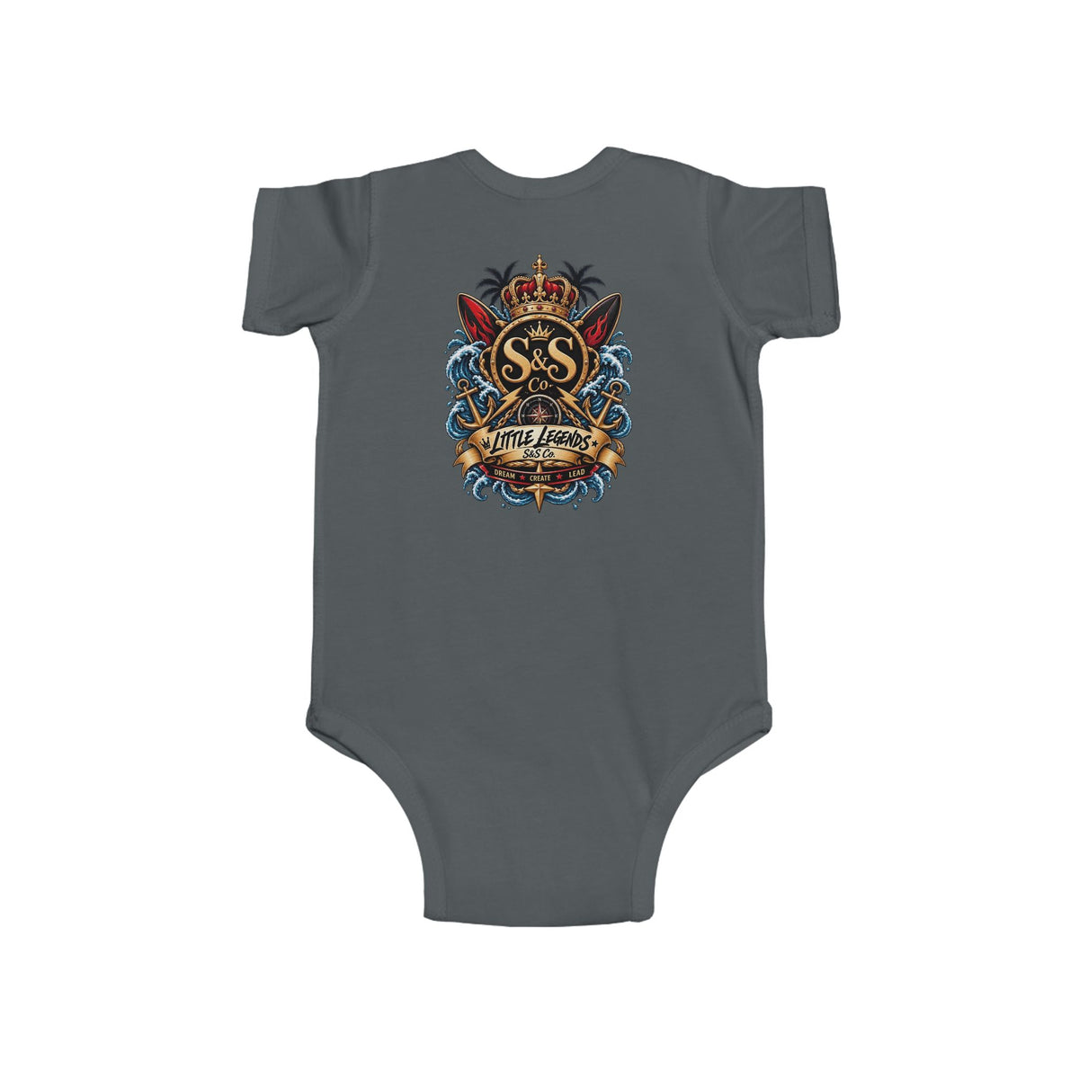 "Little Legends" Tropical Crest Baby Onesie