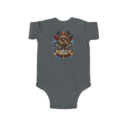 "Little Legends" Tropical Crest Baby Onesie