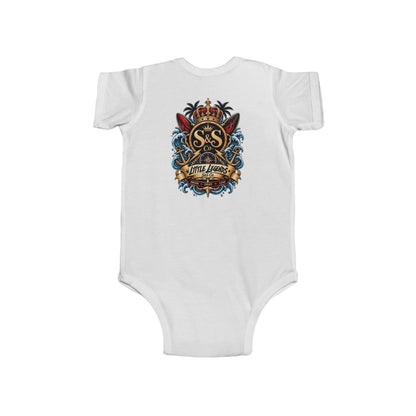 "Little Legends" Tropical Crest Baby Onesie