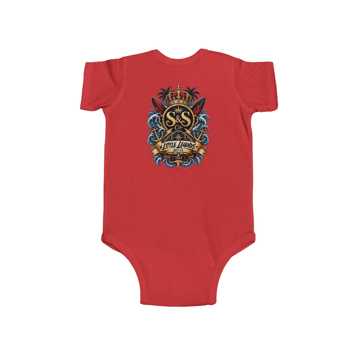 "Little Legends" Tropical Crest Baby Onesie