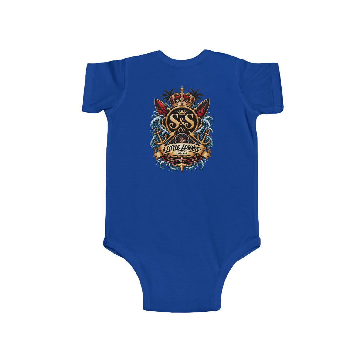 "Little Legends" Tropical Crest Baby Onesie