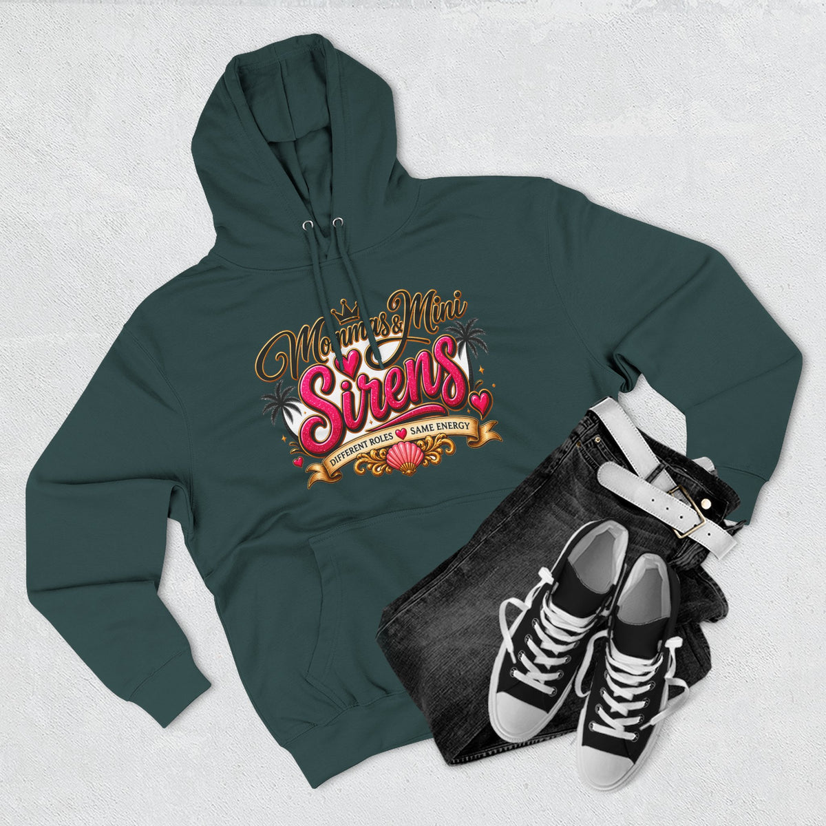 Mom and Mini Sirens Hoodie — Matching Mother-Daughter Graphic Pullover