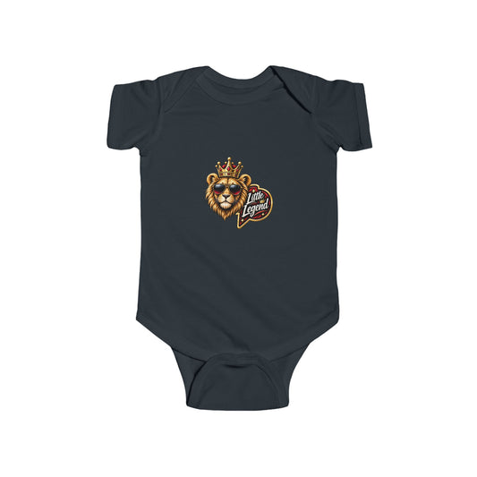 Little King "Stay Royal" Crowned Lion Baby Onesie