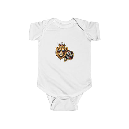 Little King "Stay Royal" Crowned Lion Baby Onesie