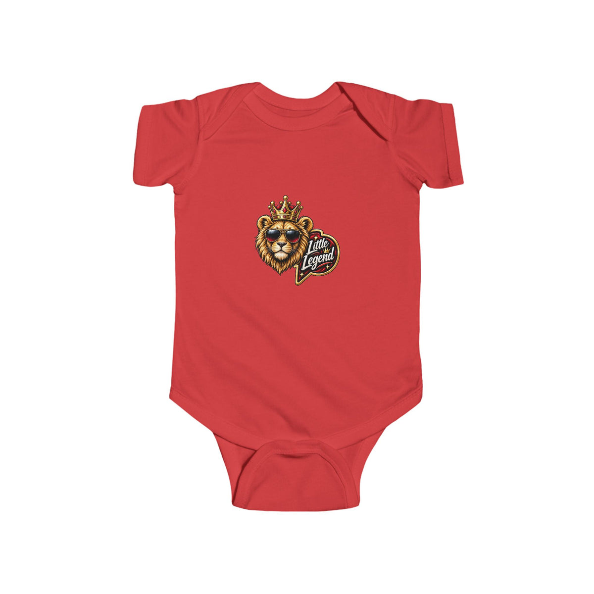 Little King "Stay Royal" Crowned Lion Baby Onesie