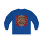 Heraldic Crest Long Sleeve Tee — 'Skin and Skull Co.' Gothic Emblem