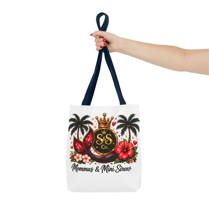 Mommas & Mini Sirens Tote Bag — Tropical Mermaid Mom Beach Tote