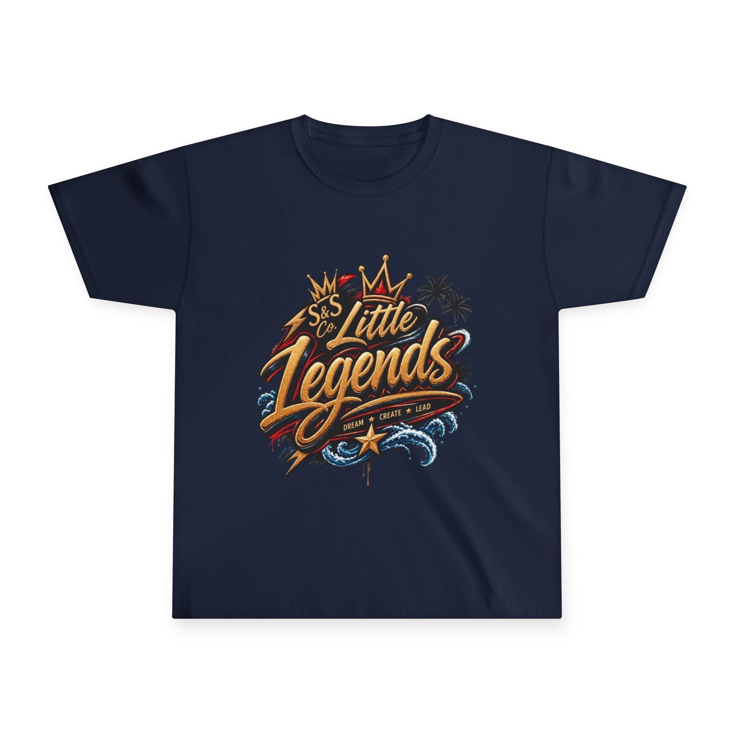 Little Legends Youth Tee — Retro Surf Crown Graphic Kids T-Shirt