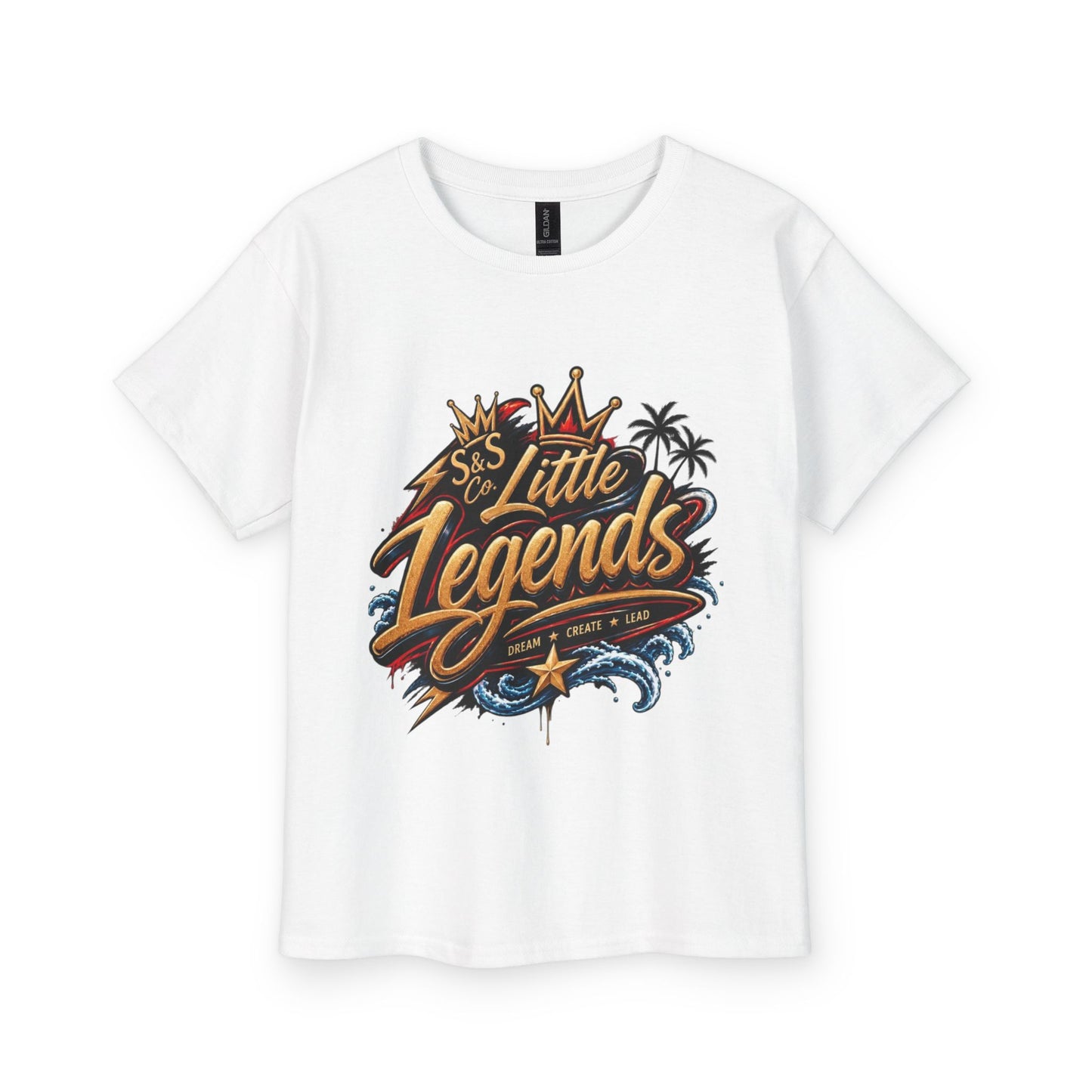 Little Legends Youth Tee — Retro Surf Crown Graphic Kids T-Shirt