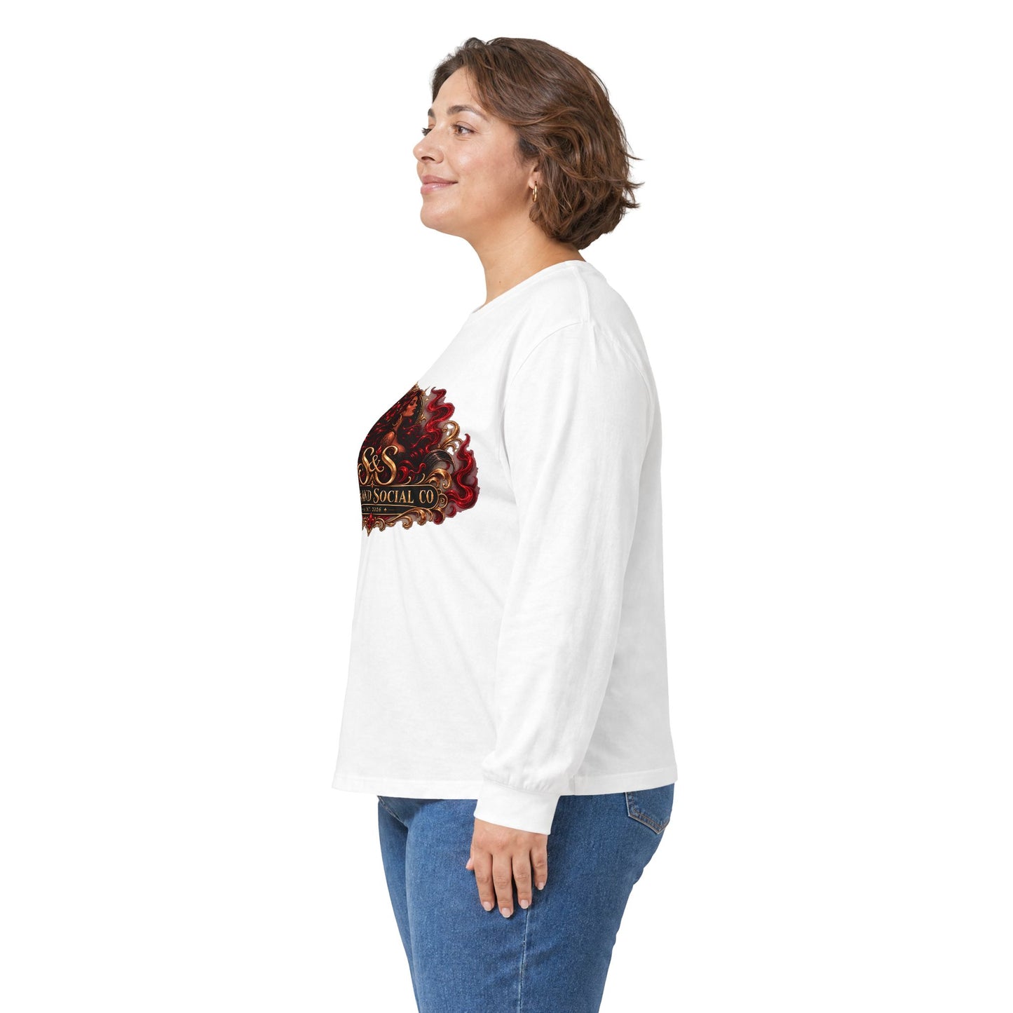 Long Sleeve Tee — 'She Is Not Silent' Afro Hair Graphic