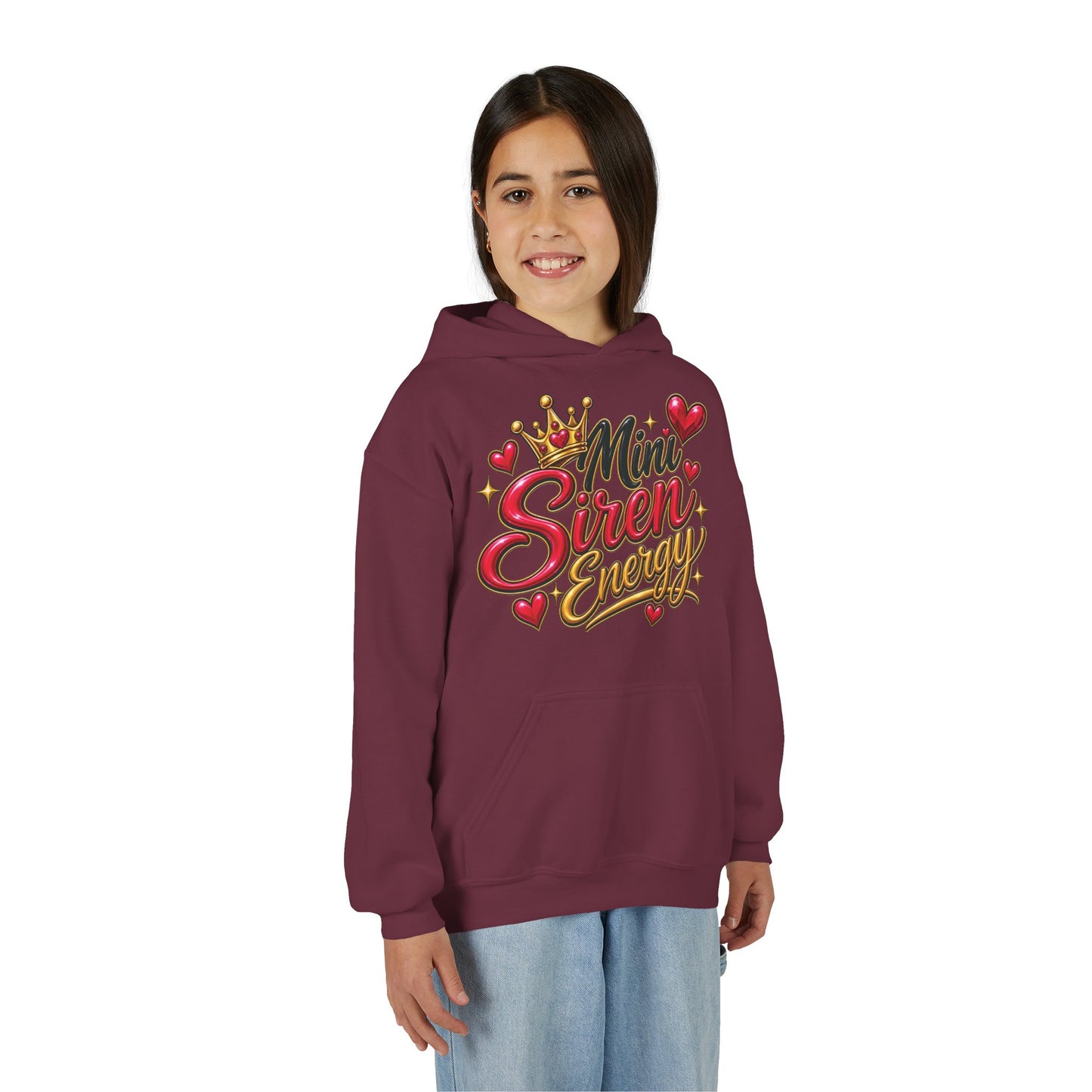Youth Hoodie — "Mini Siren Energy" Graphic Pullover (Momma’s Mini Sirens)