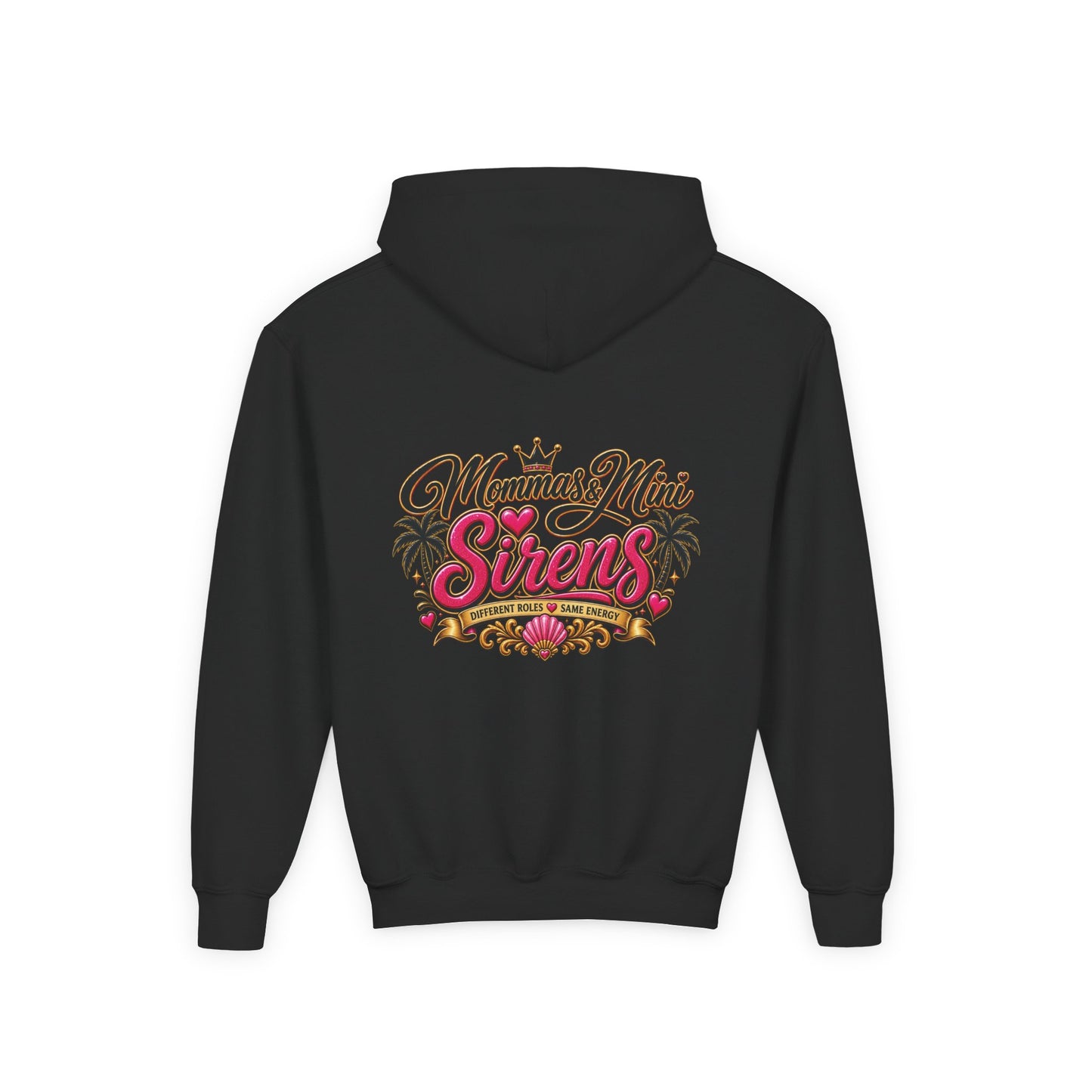 Youth Hoodie — "Mini Siren Energy" Graphic Pullover (Momma’s Mini Sirens)