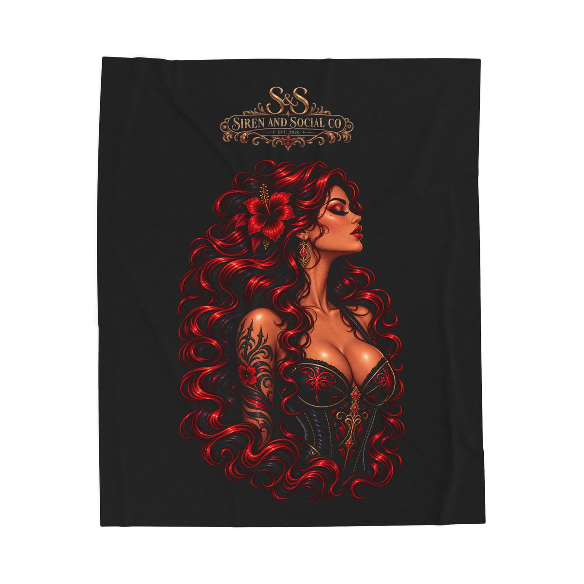Velveteen Siren Plush Blanket —