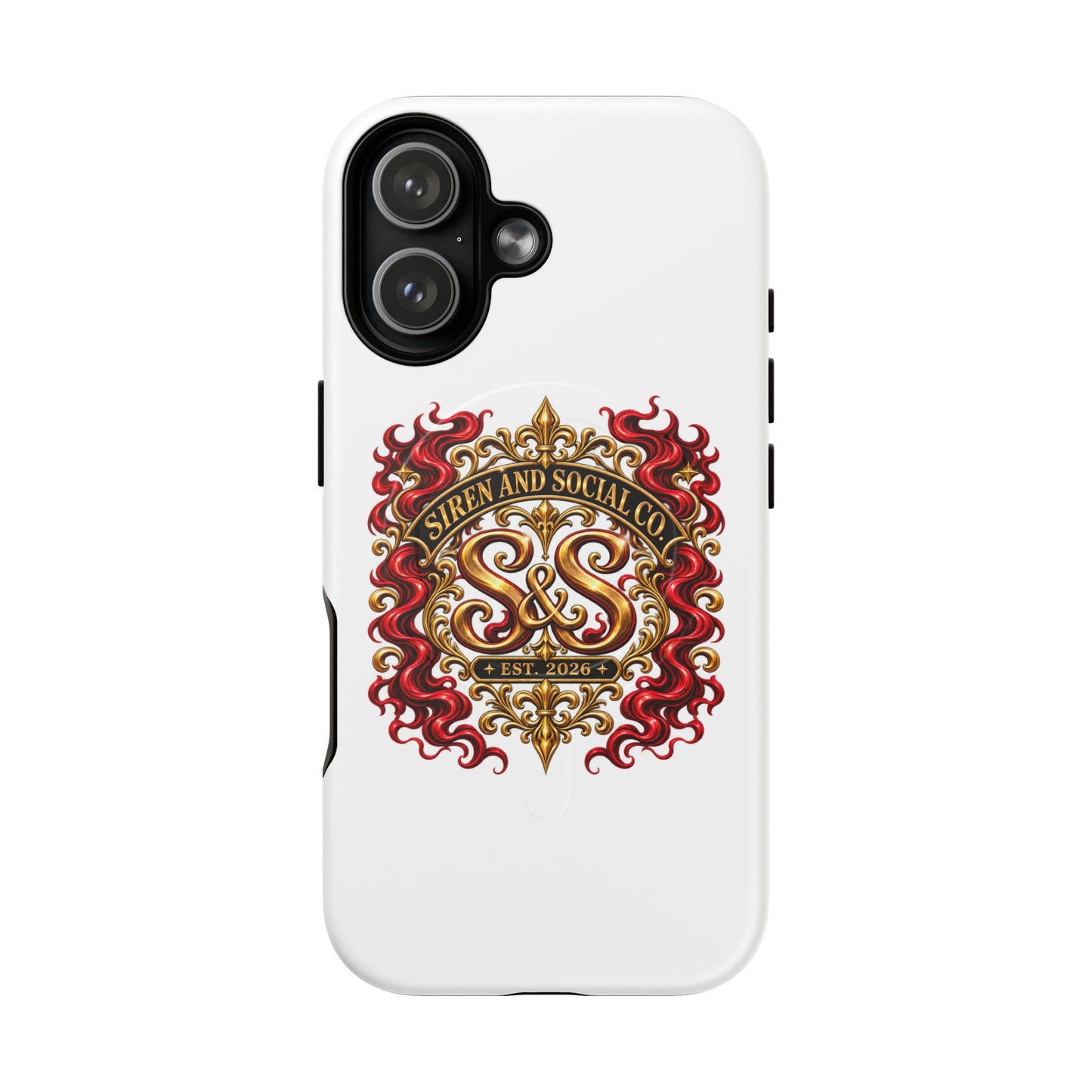 Tough Magnetic Phone Case — 'Siren and Socials' Crest Design