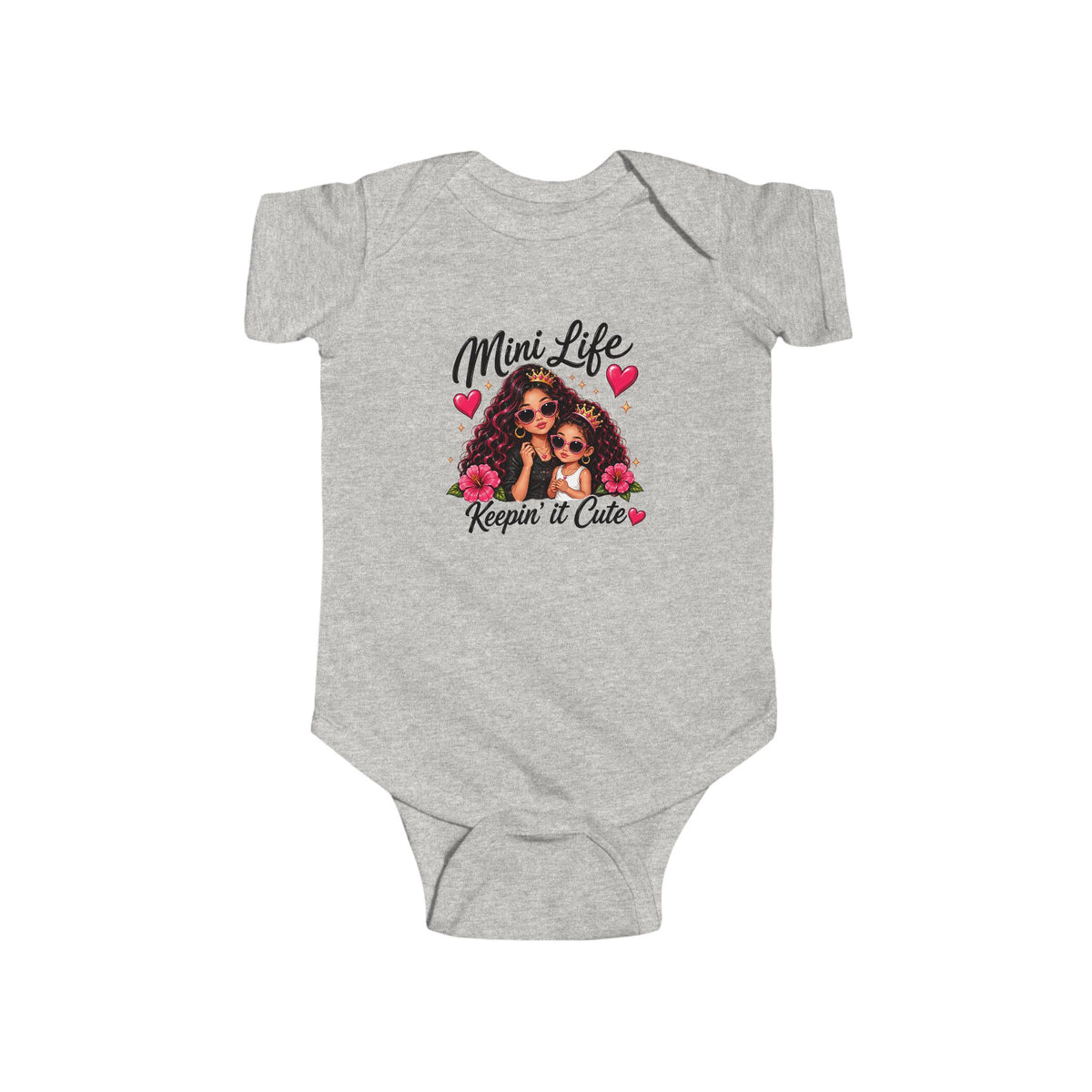 Mini Life Infant Bodysuit — "Keepin' It Cute" Graphic Baby Onesie