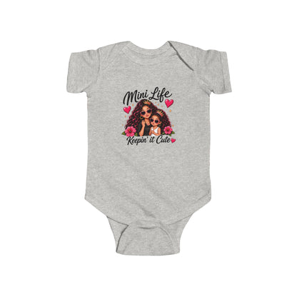 Mini Life Infant Bodysuit — "Keepin' It Cute" Graphic Baby Onesie