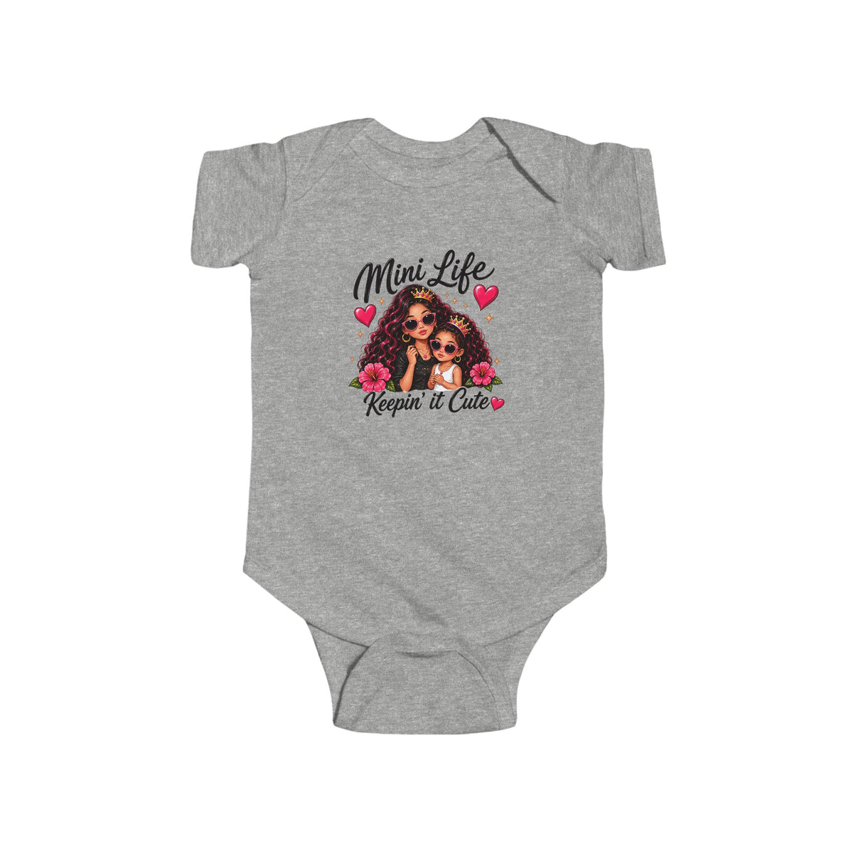 Mini Life Infant Bodysuit — "Keepin' It Cute" Graphic Baby Onesie