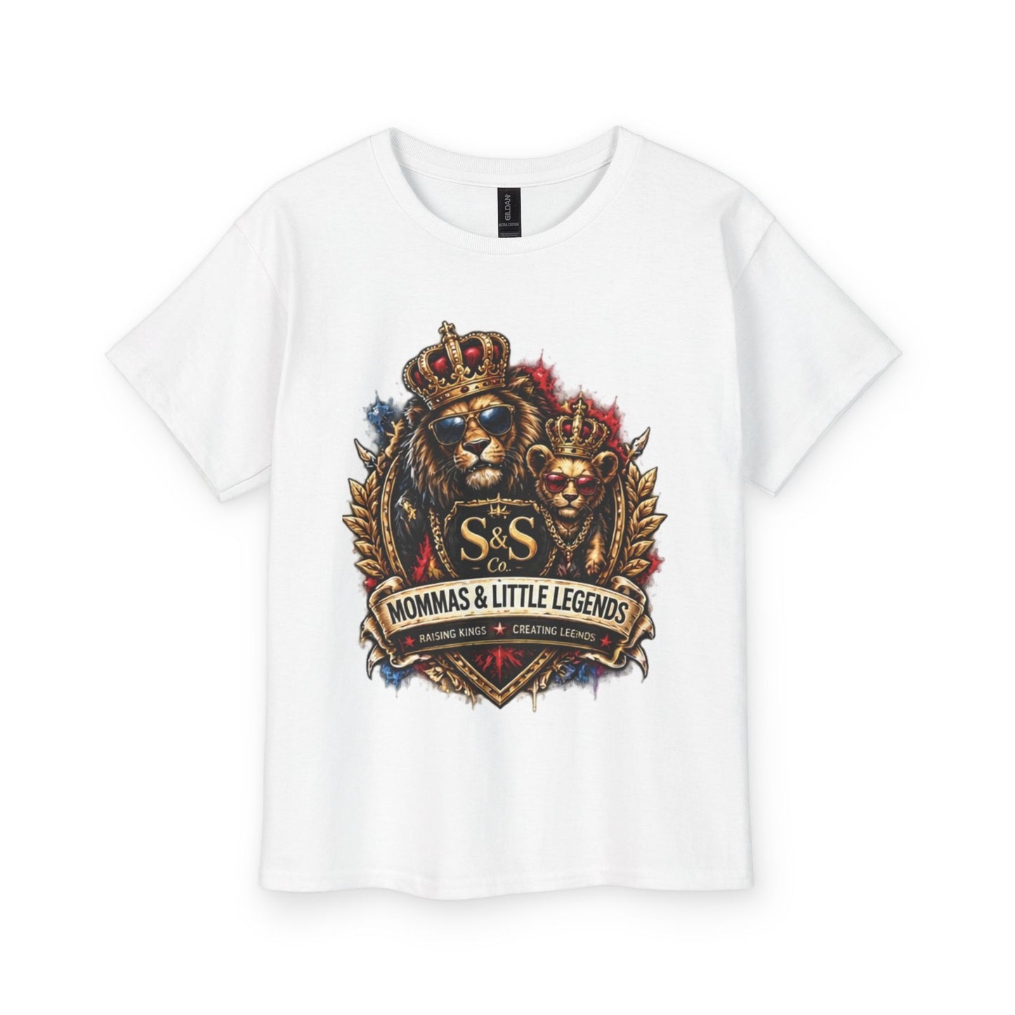 Youth Tee — “Mommas & Little Legends” Lion Crest Kids T‑Shirt
