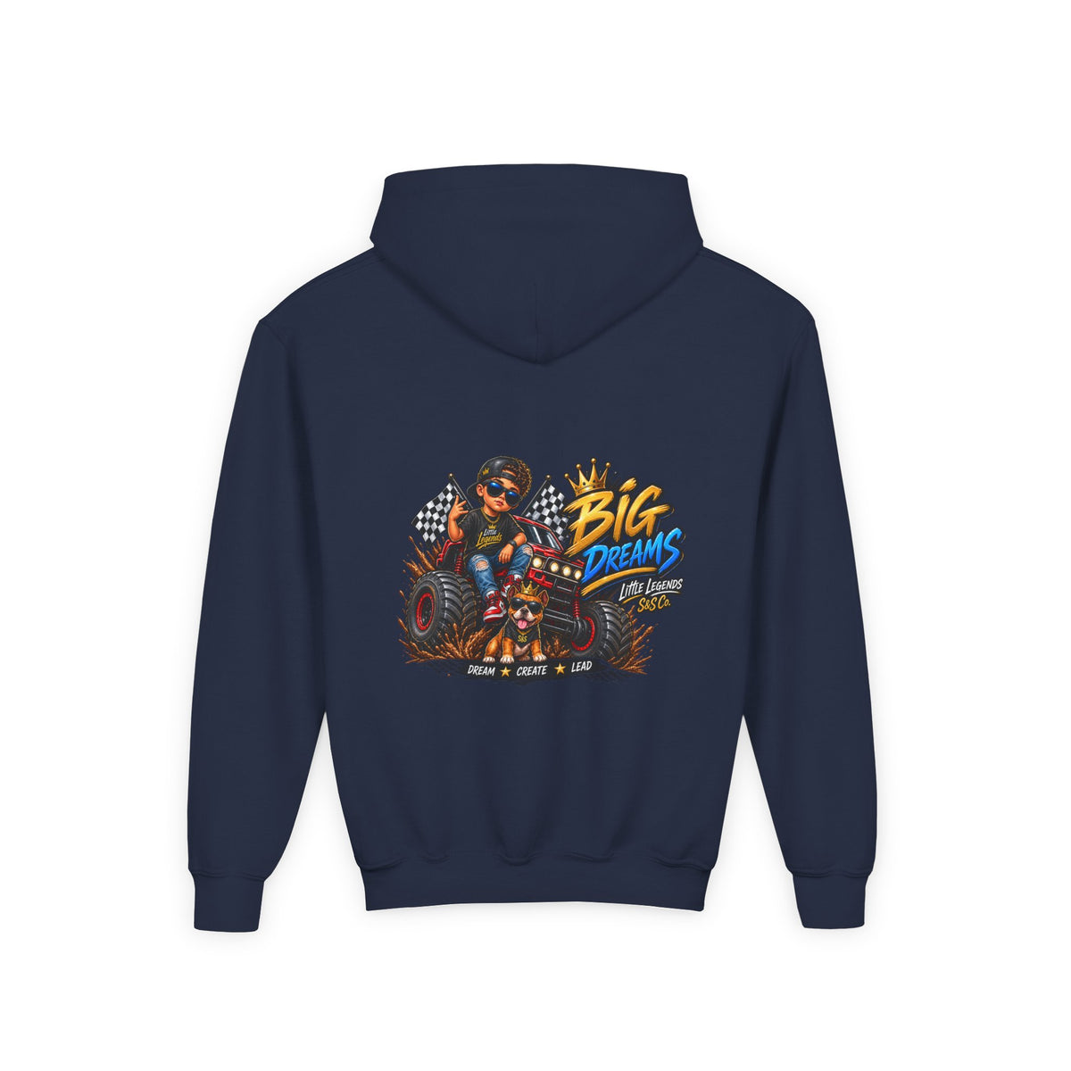 Youth Little Legends Hoodie - "Big Dreams" Monster Truck Pullover