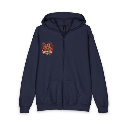 Youth Zipped Hoodie — “Little Siren Energy” Cute Mermaid Graphic