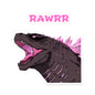Godzilla-Inspired Pink Roar Kiss-Cut Sticker — 'KAWKR' Laptop Decal