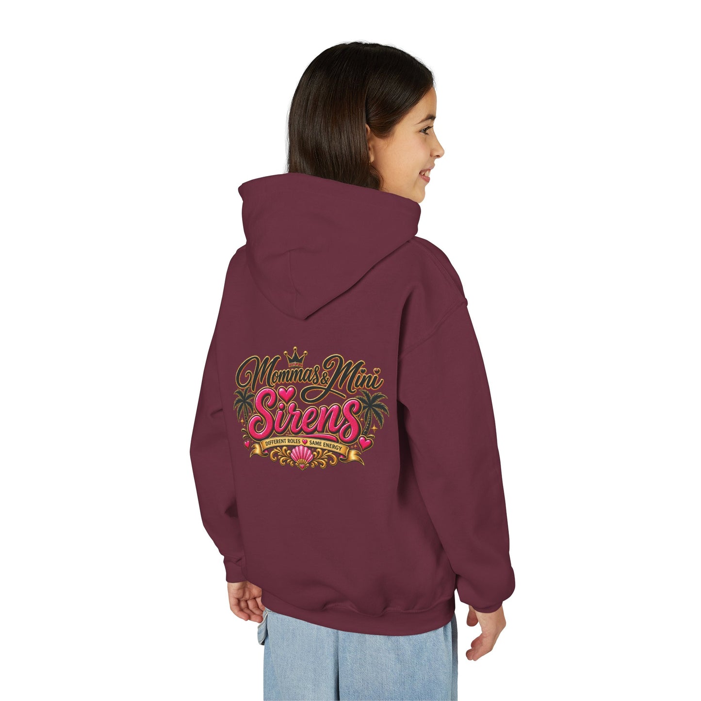 Youth Hoodie — "Mini Siren Energy" Graphic Pullover (Momma’s Mini Sirens)