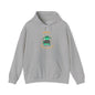 Money Monster Hoodie — Cute Green Creature Throwing Cash Graphic Sweatshirt