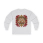 Heraldic Crest Long Sleeve Tee — 'Skin and Skull Co.' Gothic Emblem