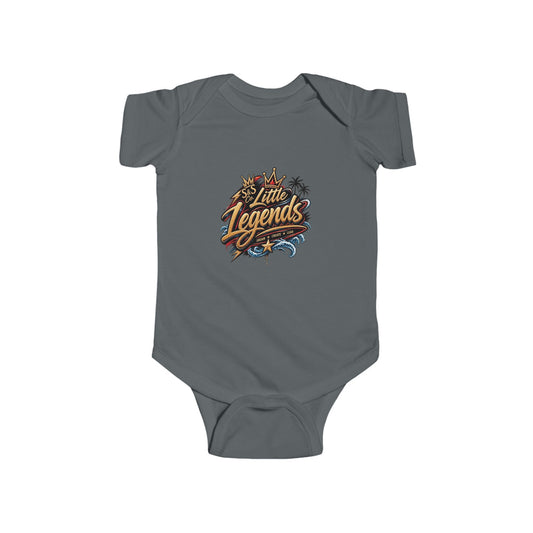 "Little Legends" Tropical Crest Baby Onesie