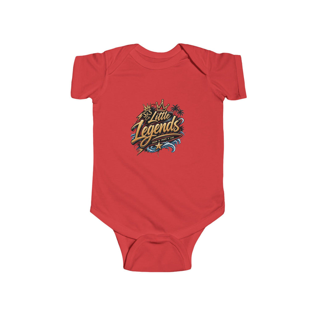 "Little Legends" Tropical Crest Baby Onesie