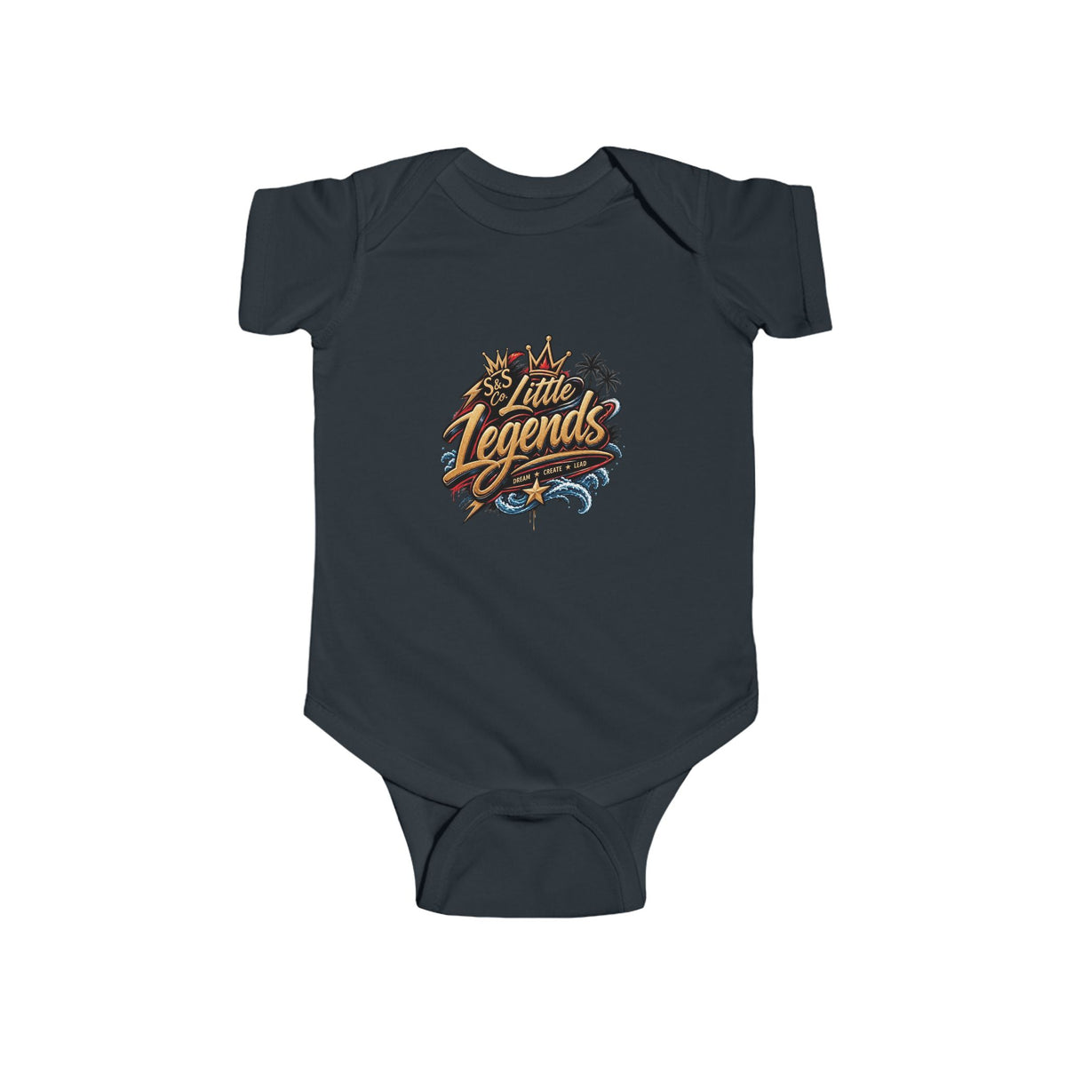 "Little Legends" Tropical Crest Baby Onesie