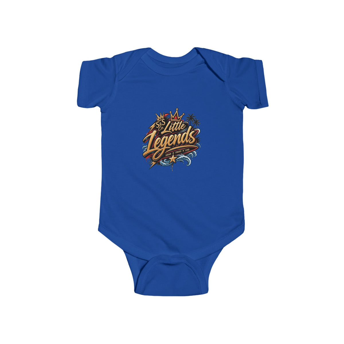 "Little Legends" Tropical Crest Baby Onesie