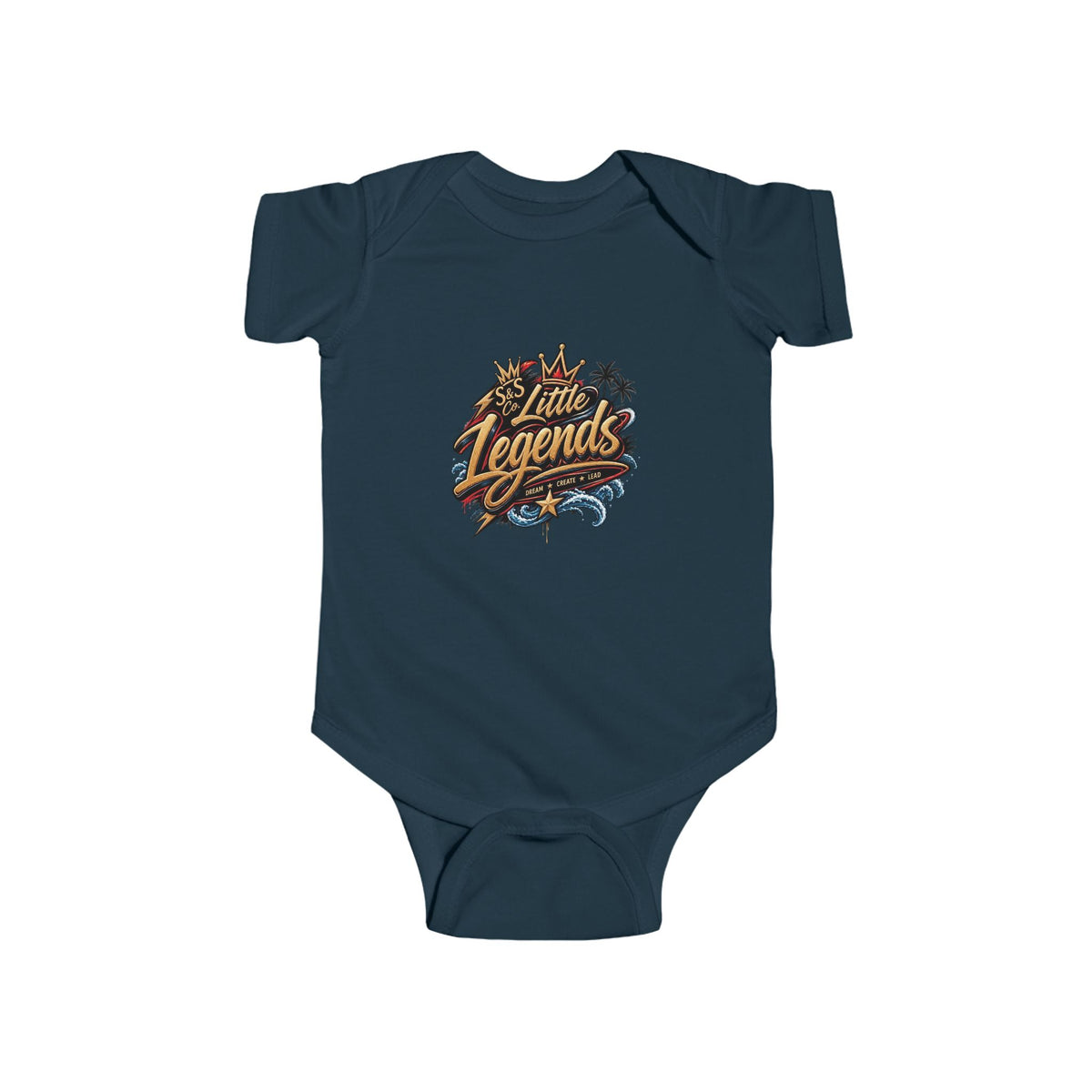 "Little Legends" Tropical Crest Baby Onesie