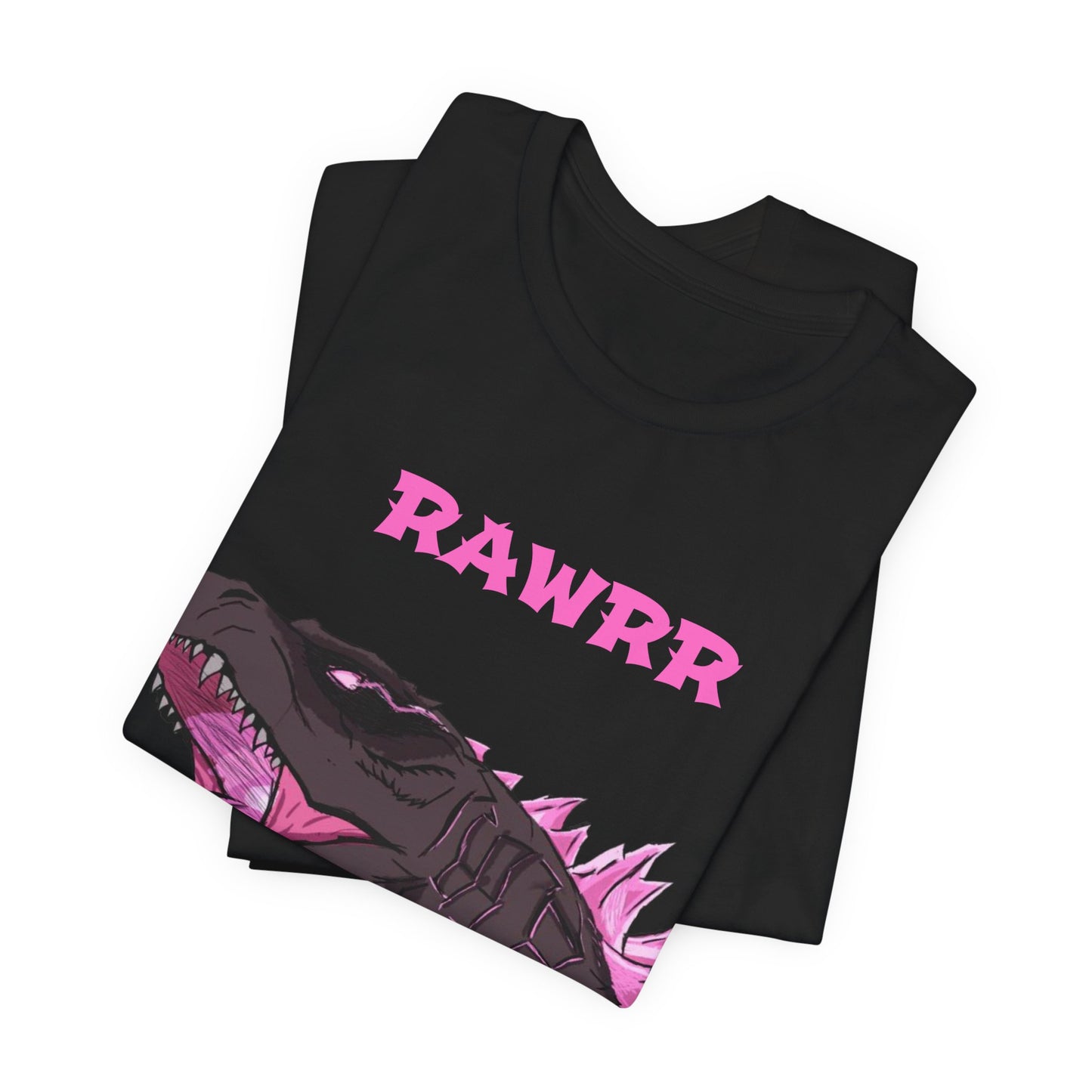 Rawrr Pink Godzilla T‑Shirt — Cute Monster Dino Tee