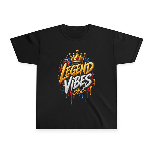 Legend Vibes Kids T‑Shirt — Youth Graphic Tee with Crown Street Art Design
