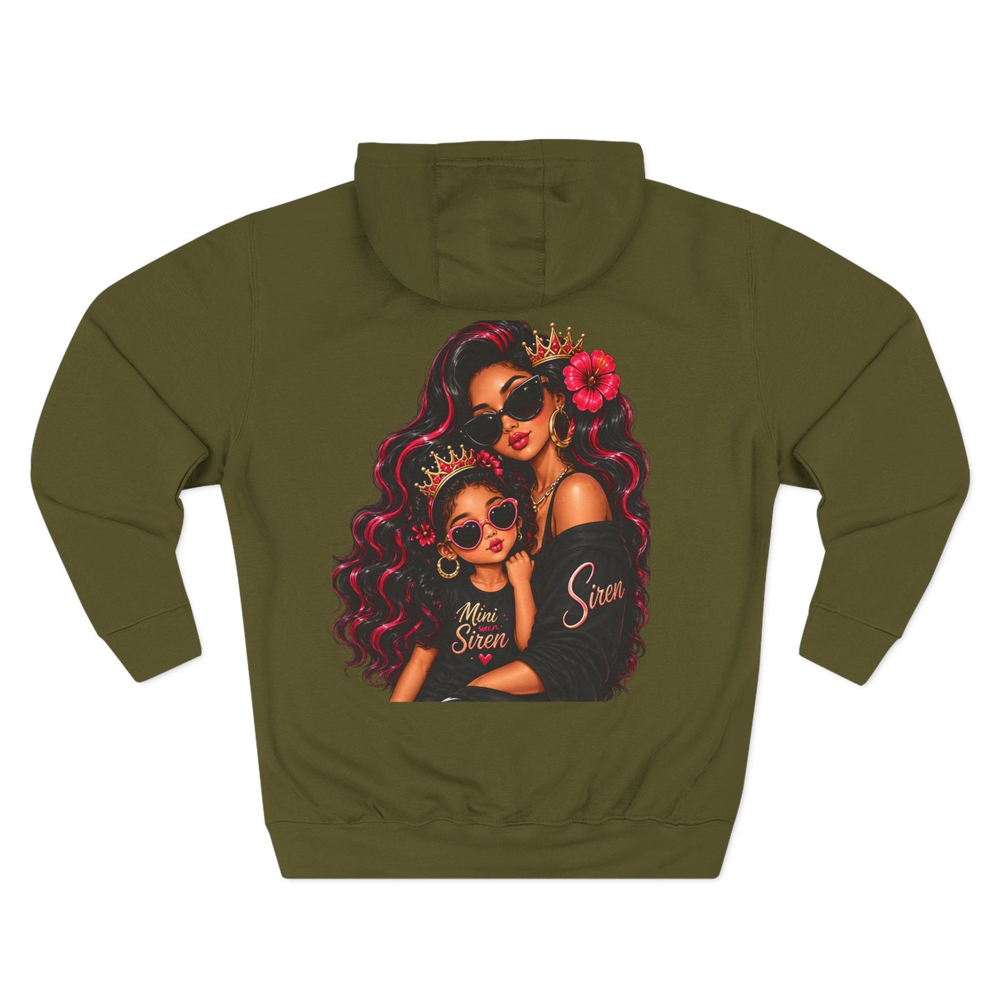 Mom and Mini Sirens Hoodie — Matching Mother-Daughter Graphic Pullover