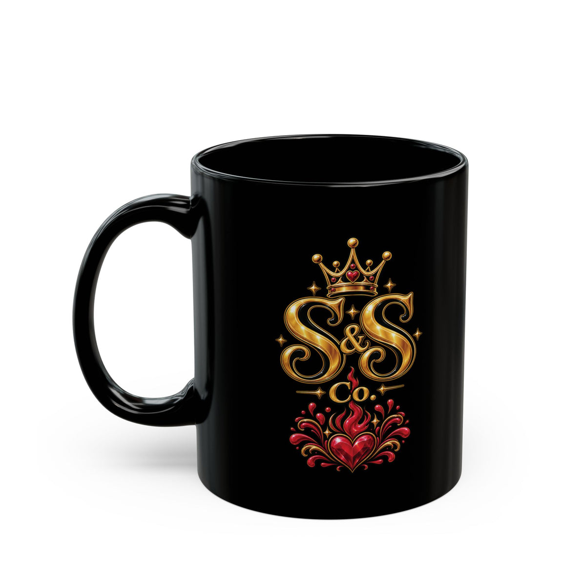 S&S Co. Gold&Pink Crown Coffee Cup (11oz/15oz)