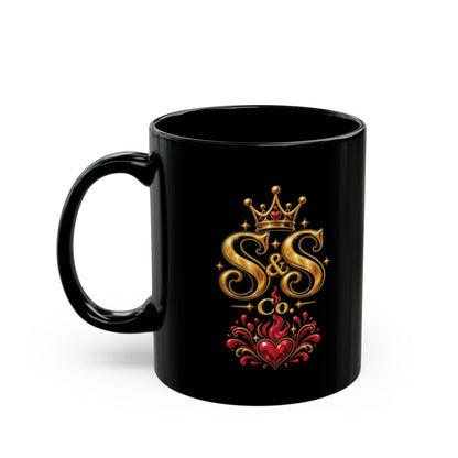 S&S Co. Gold&Pink Crown Coffee Cup (11oz/15oz)