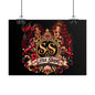 Little Sirens Rolled Poster — Vintage Mermaid Crest Wall Art