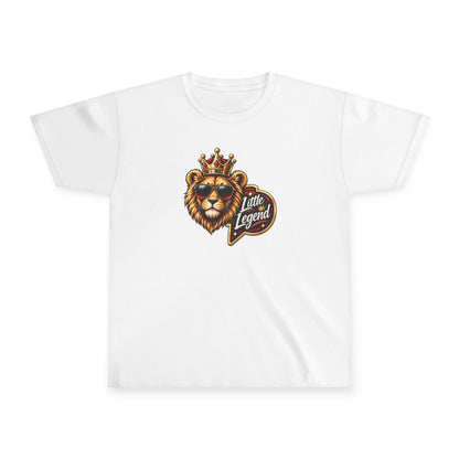 Youth Tee — "Little King" Lion Crown Kids Graphic Shirt