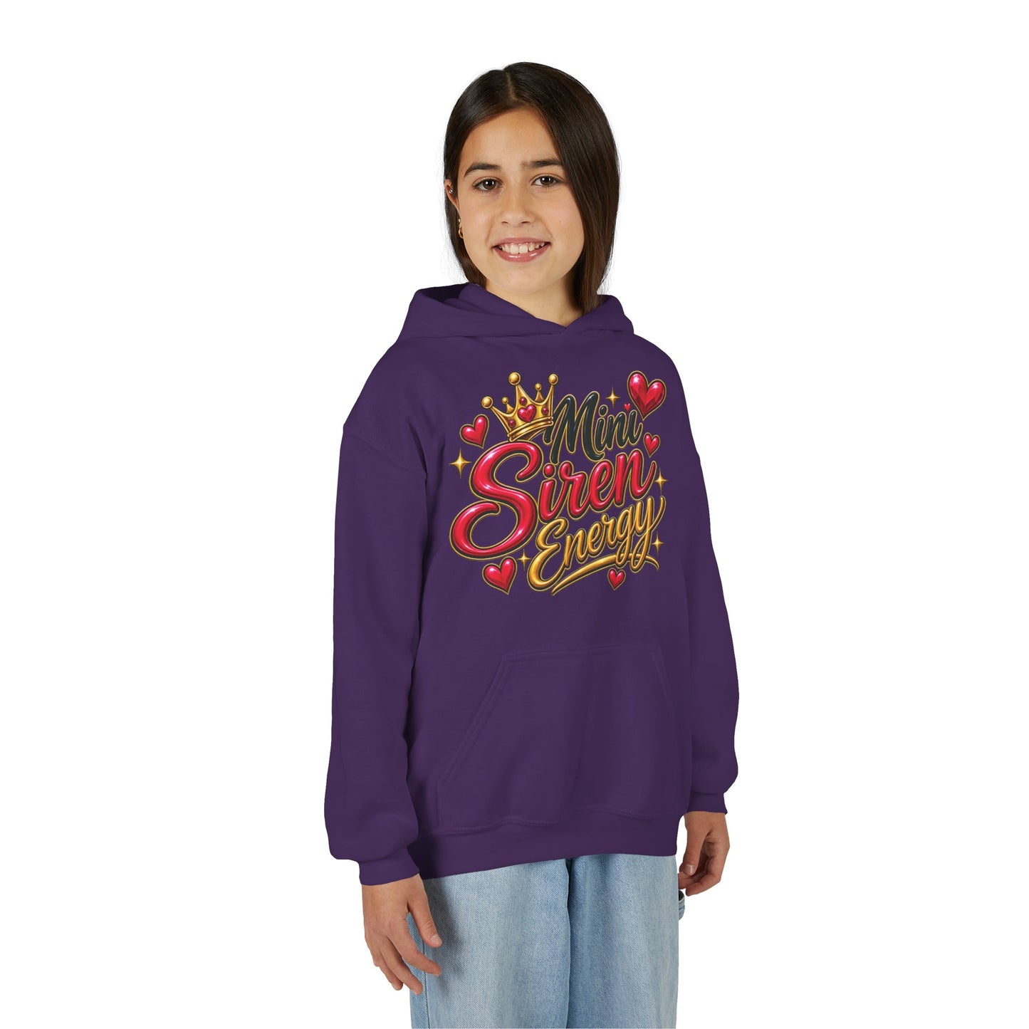 Youth Hoodie — "Mini Siren Energy" Graphic Pullover (Momma’s Mini Sirens)