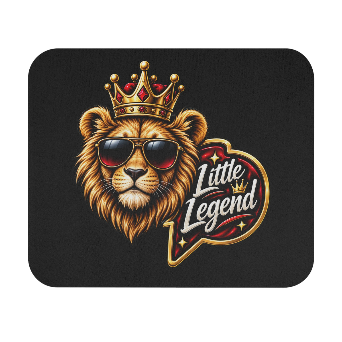 Little King Lion Crown Mouse Pad — Cool Kids Gaming Desk Mat